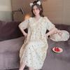 Women's Plus Size Summer Pajamas - Short-Sleeve Princess Style Nightdress, Loose Fit, 200 Lbs Capacity