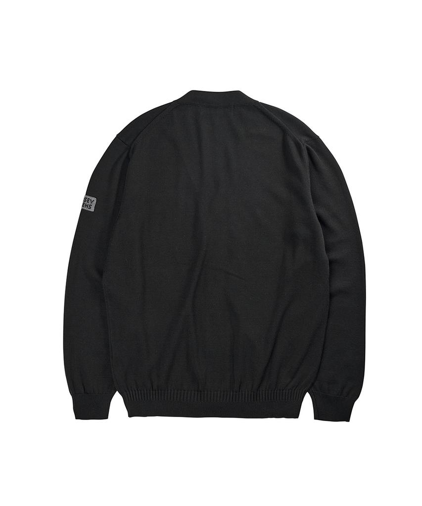 Хлопковый кардиган с V-образным вырезом Guernsey Woollens - Черный
