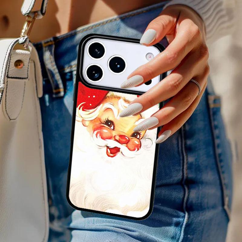 Рождественский Чехол для Телефона Санта-Клаус Для iPhone 17 Air 14 15 13 12 Max Чехол Для Apple 14 15 16 16e 11 Pro Max Plus Coque