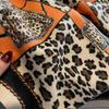Korean Style Versatile Thickened Imitation Cashmere Leopard Print Bag Scarf Autumn and Winter Long Warm Travel Outer Shawl and Scarf