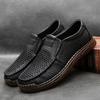 Handmade Genuine Leather Men Shoes Breathable Casual Shoes Men Loafers Moccasins Man Flats Shoes