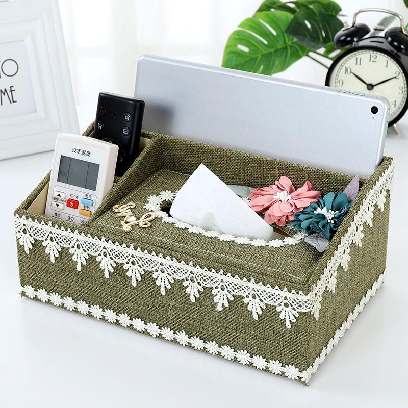 Многофункциональная коробка для салфеток с местом для хранения пульта дистанционного управления для гостиной