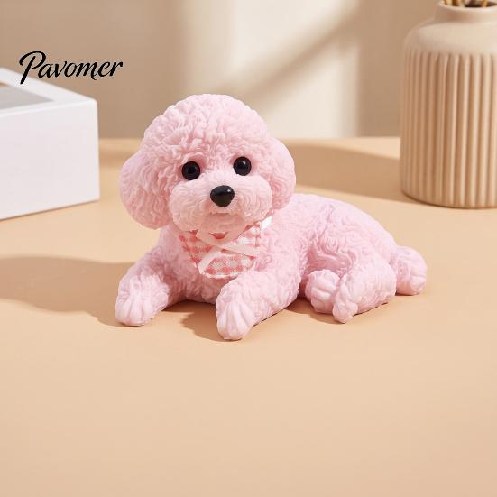 Stress Relief Squeezing Toy Dog with Anti-slip Mat, Puppy Squeeze for Reducing Car Dashboard Desktop Decor, Anti-Anxiety Pet Sensory Toy, Lover