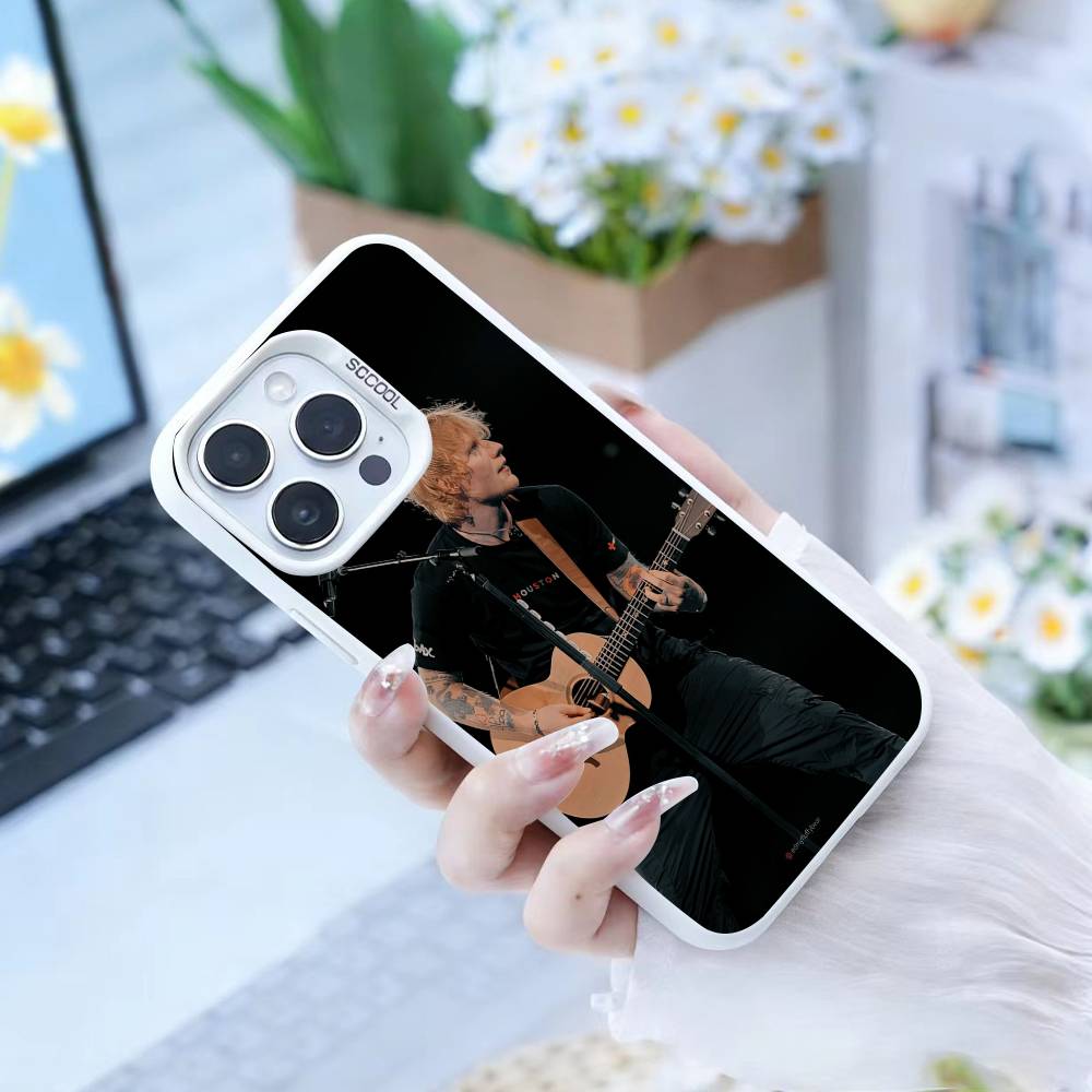 Singer E-Ed Sheeran  Phone Case For iPhone17, 16,15,14,13,12 Pro Max white Candy Matte Shockproof Cover