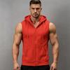 Mens Summer Casual Cotton Hoodie Vest With Sleeveless Design For Lounge And Sports Use