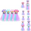 Платье для девочек Super Mario Princess Peach Rainbow Lace фиолетового, красного и розового цвета