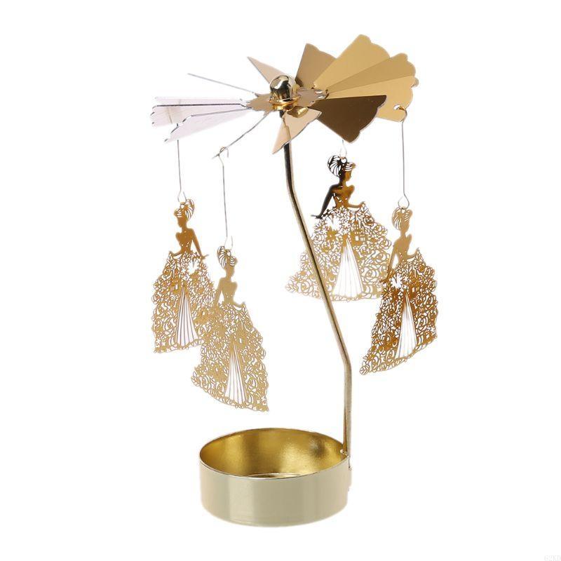 62KD Снеговик Вращающаяся Карусель Подставка Держатель для Чайной Свечи Металл Чайная Свеча Рождественский Домашний Декор Подарки