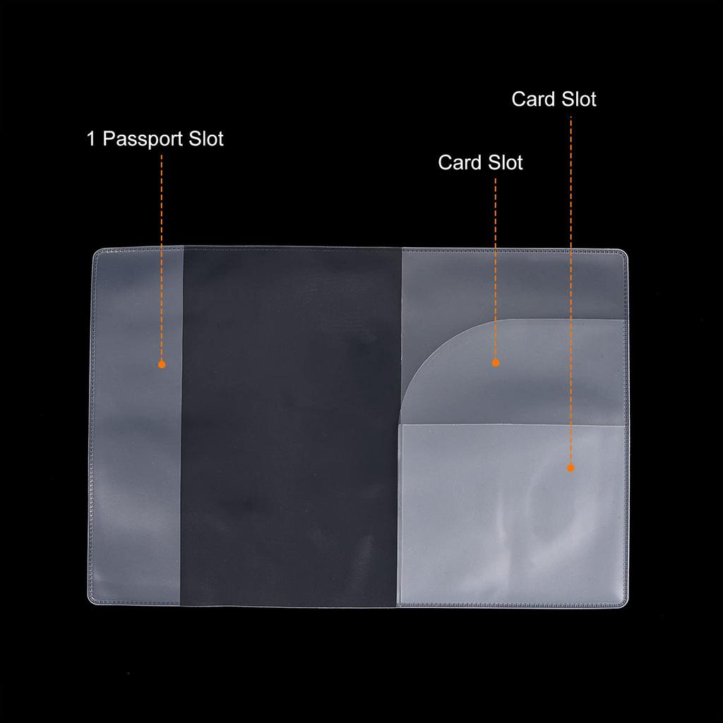 PATIKIL 3 шт. Паспорт Паспорт Матовый чехол Органайзер ID Держатель для кредитных карт ПВХ со слотами для прозрачной обложки, Защитник, Многослойный для путешествий,