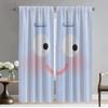 Шторы Детская Комната Милое Линейное Выражение Перегородка Домашний Интерьер Шторы 2 Штуки Штора для Гостиной Украшение на Хэллоуин