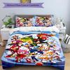 3pcs Sonic5 Design Cover Set - HD Printed Bedding with 1 Cover and 2 Pillowcases - Perfect for Home and Dorm Decor