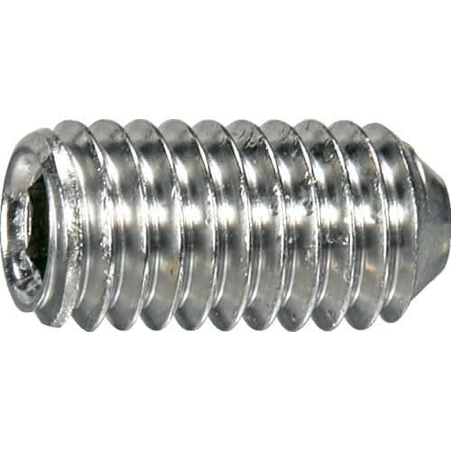 TRUSCO Hex Socket Set Screws, Stainless Steel, Recessed Point, M6 X 8, Pack of 20, F001-00608
