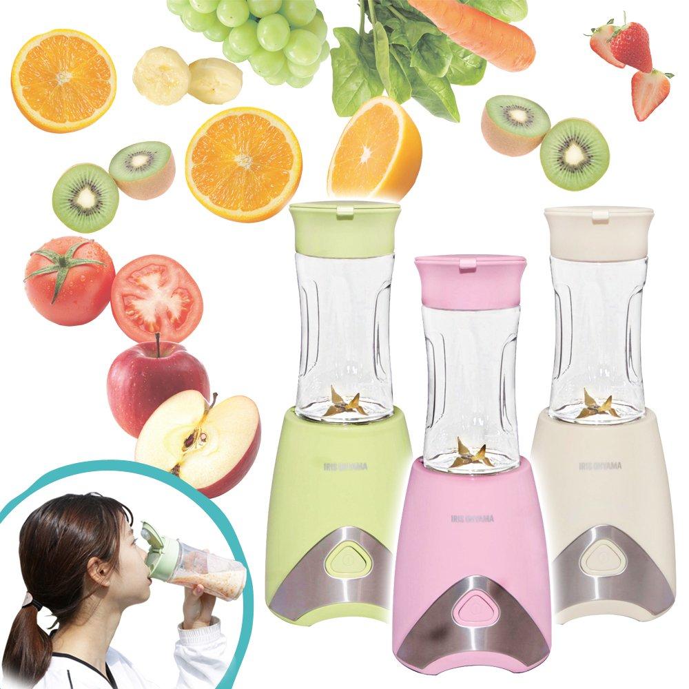 IRIS OHYAMA Mixer Blender Blender Bottle Juicer 330ml Ivory PBB-330-C