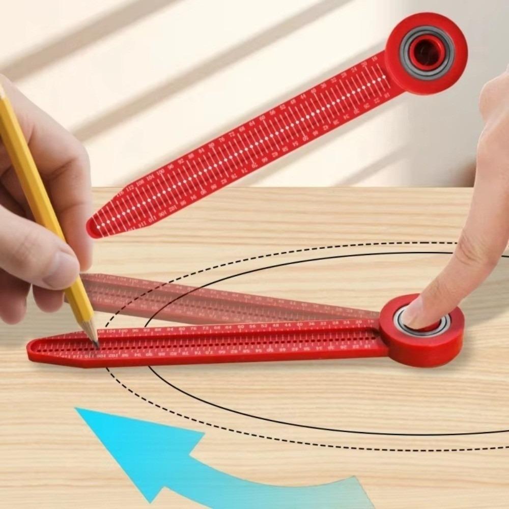 Adjustable Adjustable Rotary Ruler Plastic Layout Gauge Circle Drafting Tool For Drafting