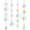 Koonafy Sun Catcher Pendant Set of 4 Crystal Quartz Feng Shui Crystal Pendant Window Hanging Decoration Ornaments Hanging Pendant Home Party