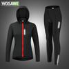 Cycling Sets WOSAWE Women MTB Bike Jacket Gel Padded Long Pants Black