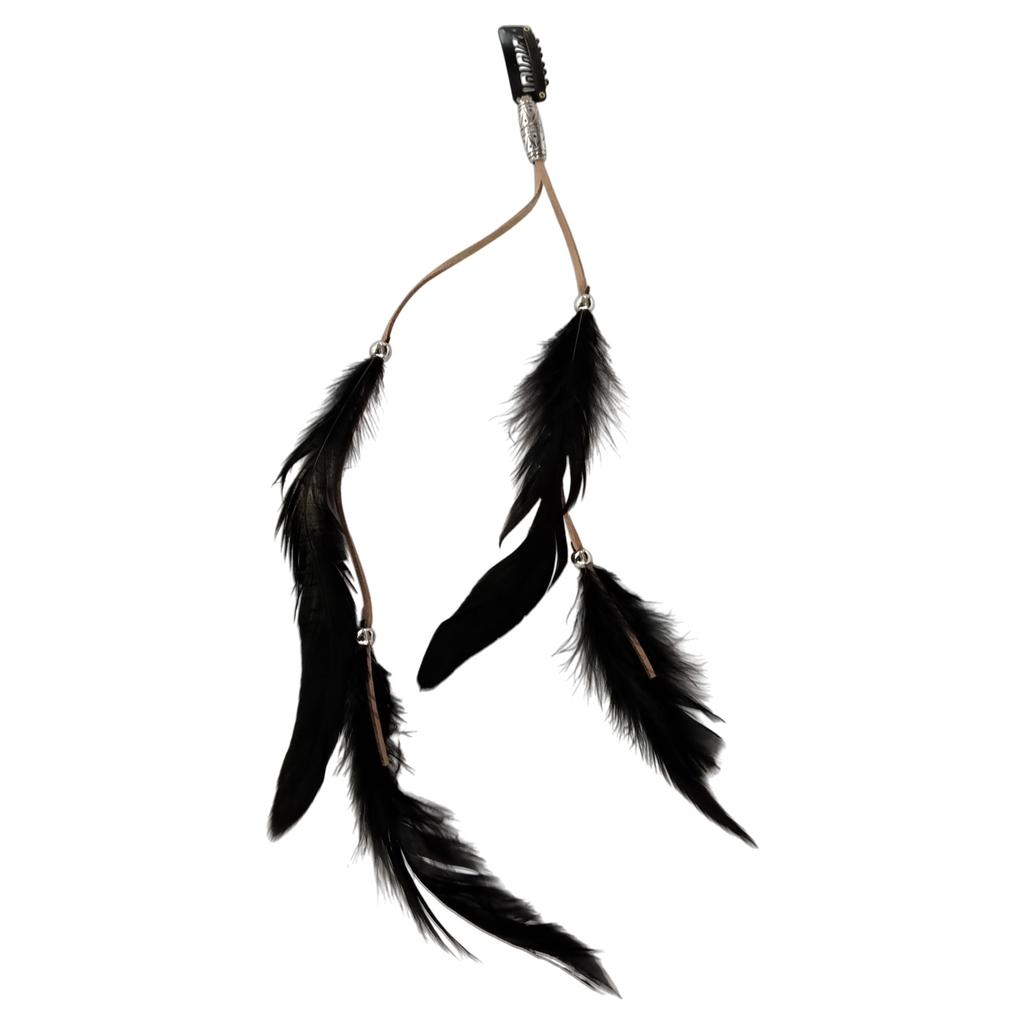 Богемная заколка для волос с кисточками из перьев, длинная повязка на голову для женщин, винтажный этнический стиль, аксессуар для фестивалей и вечеринок