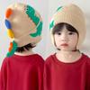 Children Hat Cartoon Dinosaur Design Knitted Hat Soft Warm Ear Protection Kids Animal-themed Hat Winter Accessory
