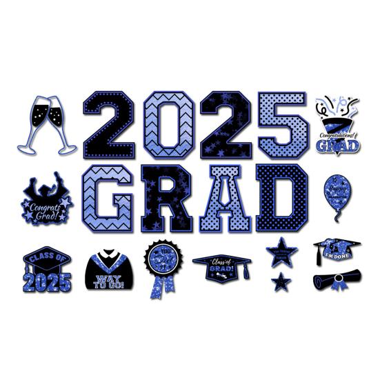 2025 Graduation Car Magnets Congrats Grad Magnetic Stickers Set Graduation Party Decor Magnets for Cars Fridge Garage Mailbox