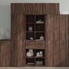 VidaXL Highboard Brown Oak 70x42.5x185 Cm Engineered Wood, Sideboard, Storage Furniture, High Cabinet, Cabinet, 3281468