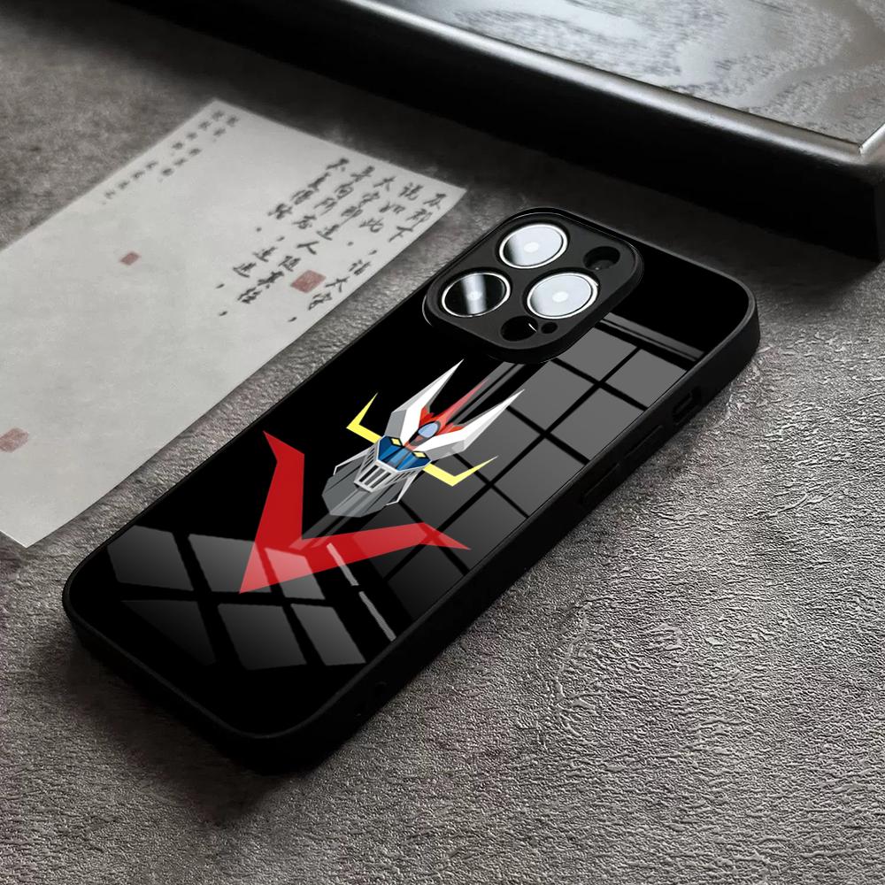 Чехол для телефона UFO Robot Goldorak для iPhone 16 Pro Max 15 Plus 14 Pro 12 11 13 Mini X XR XS Max 8 7 Plus SE Стеклянная крышка