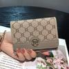 2025 New Two-tone Short Wallet Genuine Leather Women Wallets Luxury Cowhide Trifold Purse Branded Design Triumphal Arch Billfold