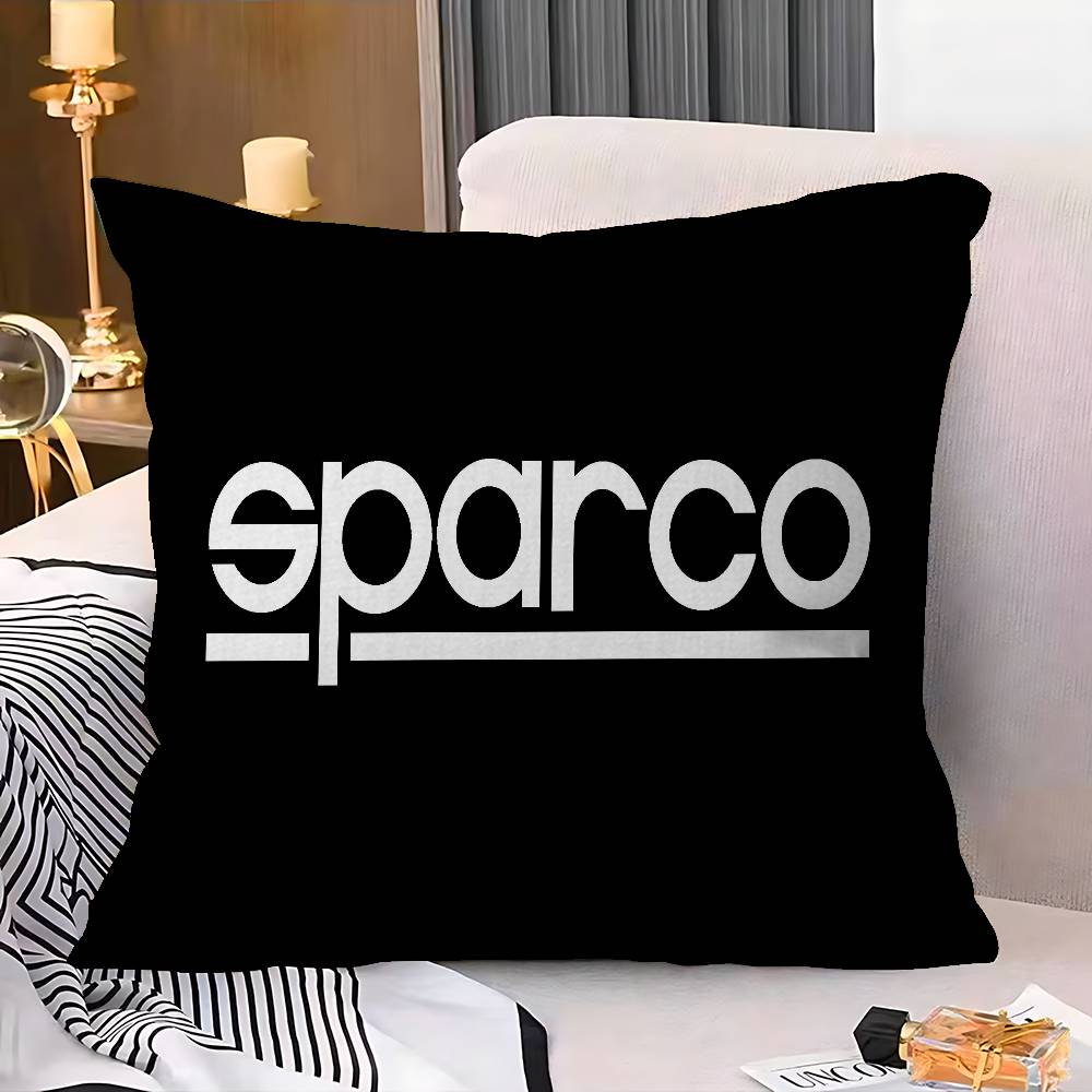 S-Sparcos Logo Cushion Cover Car Throw Pillow Case For Sofa Car Christmas Gift 40X40Cm 45X45Cm