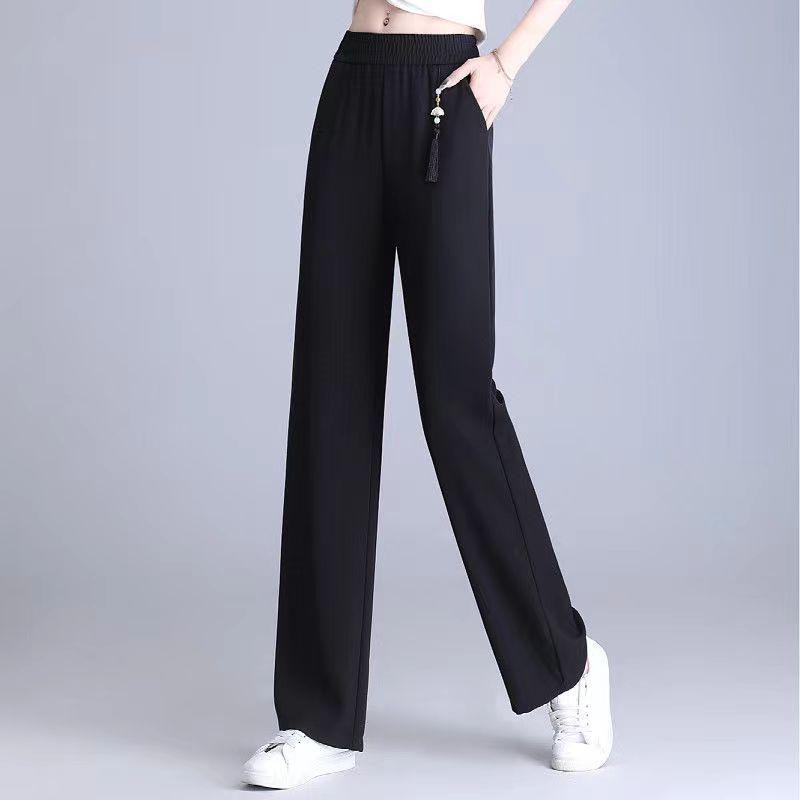 High Waist Slim Wide-Leg Pants for Women, Spring/Summer.
