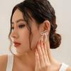 Pearls Beads Simple Earrings Pendientes Piercing Ear Stud Retro Bow Knot Stud Earrings  Decoration