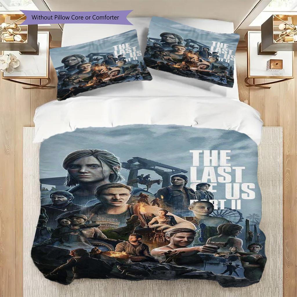 Survival Postapocalyptic World Bedding (1 * duvet cover + 2 * pillowcase, without core) 2D Flat Soft and comfortable Bedding set