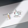 Simple 925 Sterling Silver Asymmetric Rainbow Unicorn Stud Earrings For Women Party Wedding Jewelry Female Pendientes Eh1395