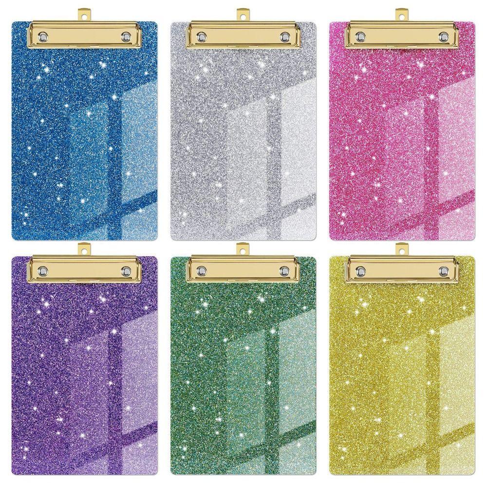 With Low Profile Gold Clip Glitter Writing Clipboard Writing Tablet File Folder Signing