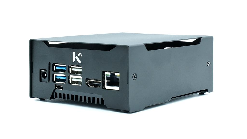 Корпус KKSB для Odroid M1, Пескоструйный алюминий, Черное анодированное покрытие