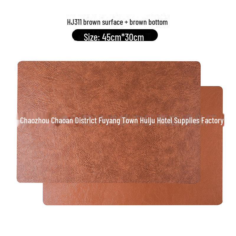 Двусторонние кожаные плейсматы в скандинавском стиле: Нескользящие, водонепроницаемые, теплоизоляционные подкладки для столов дома и в отеле