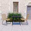 Day and Night - Day and Night Garden Dining Set 3 Pieces Synthetic Rattan and Glass