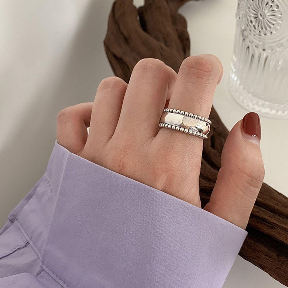 Холодный и легкий ветер открытый палец кольцо темперамент пара кольцо ниша дизайн повседневные ювелирные изделия женский