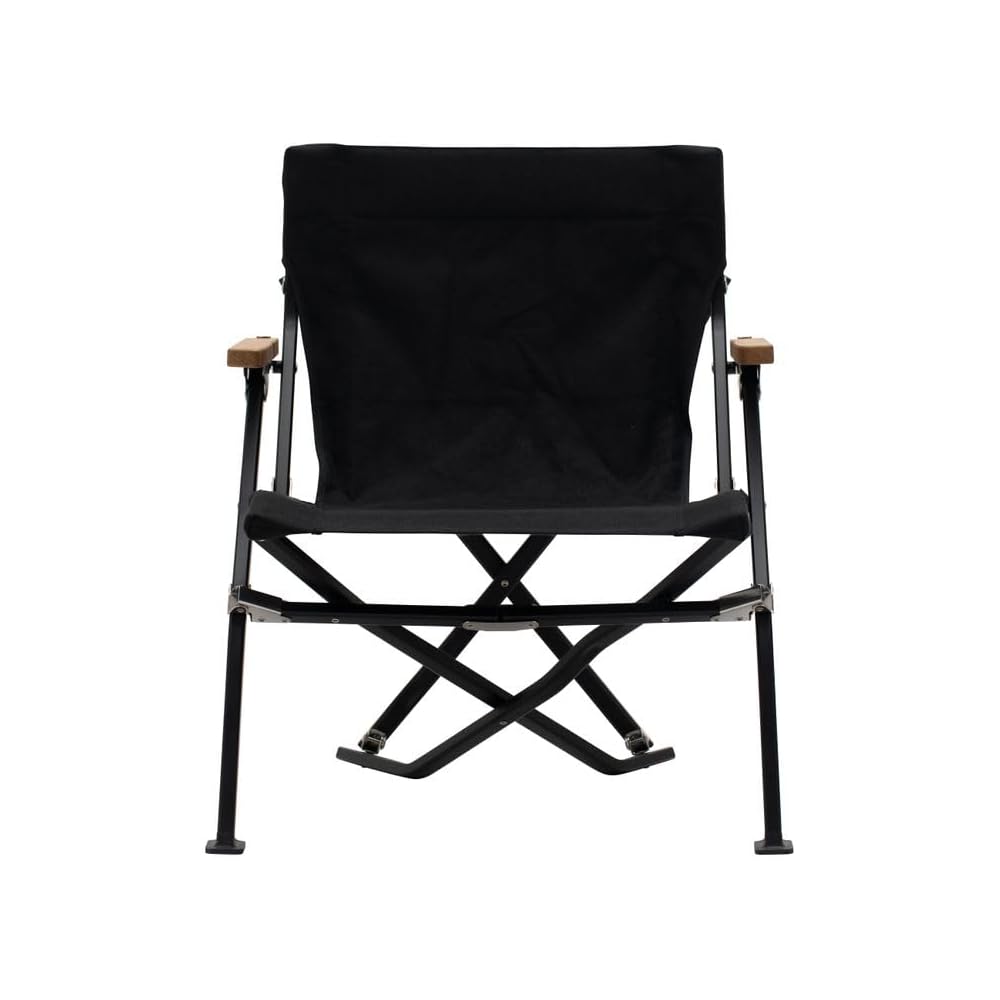 Snow Peak Low Chair Short Black LV-093-AZ Compact Deck Chair Relaxed Color Design