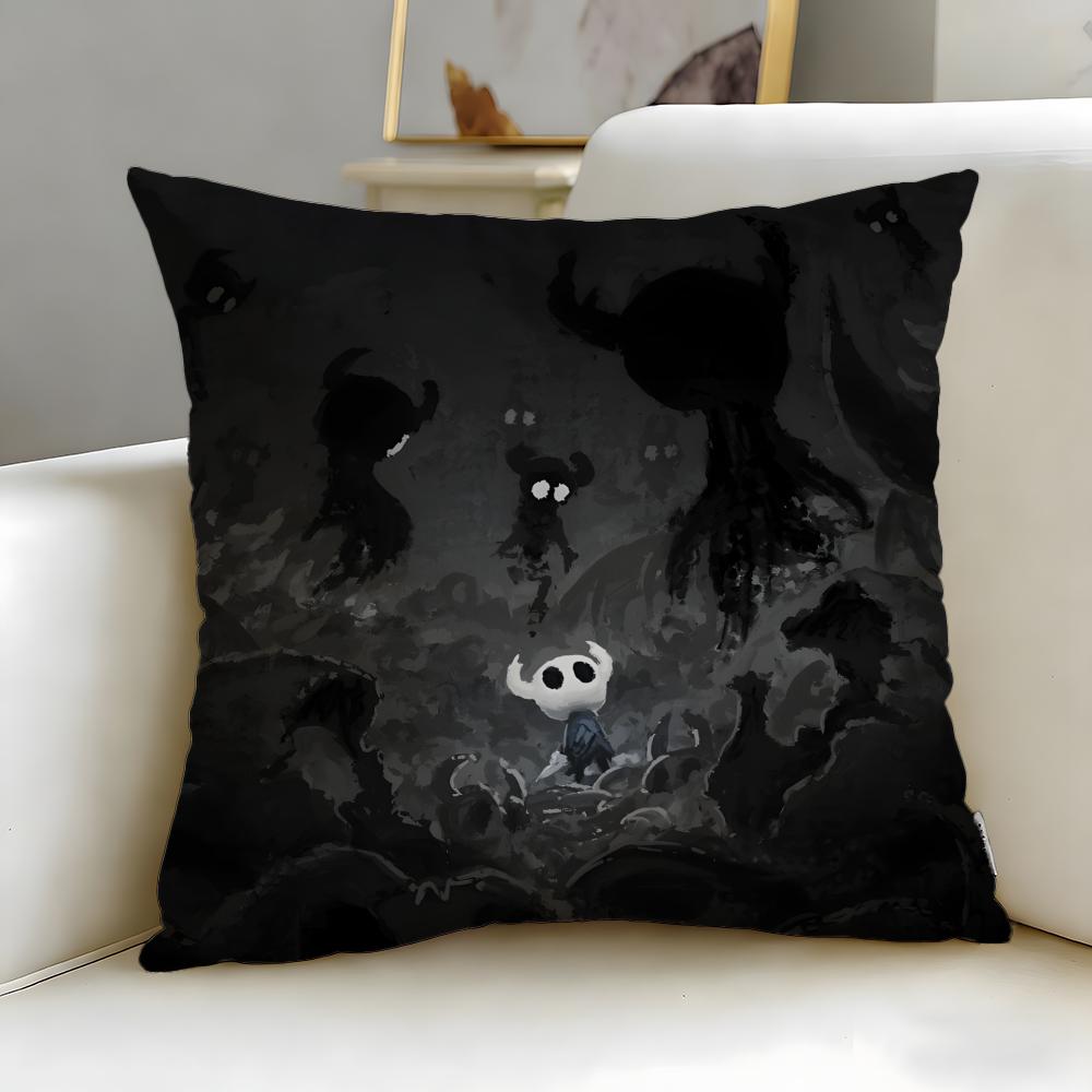 popular game Hollow Knight Cushion Cover Soft  EasyWash Pillow Case  Versatile for Couch Bed Travel and Office