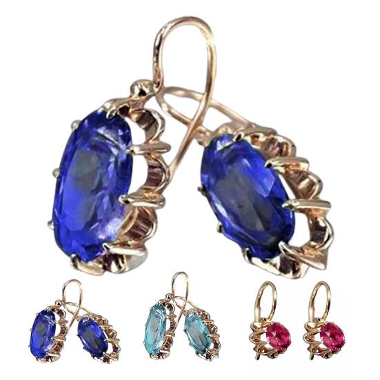 1 пара серег-кольцев, блестящие большие ювелирные изделия со стразами, долговечные висячие серьги на день рождения