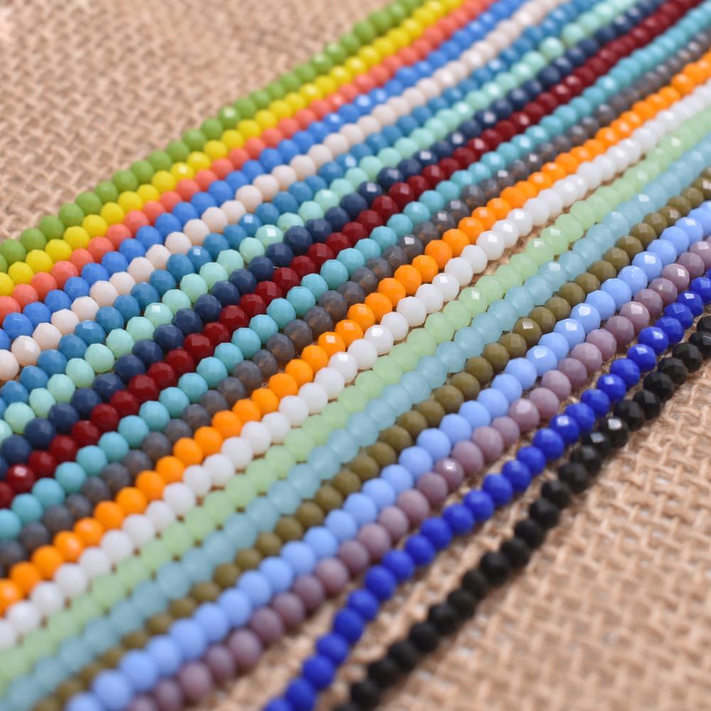 Jewelry Findings Bracelet Finding Loose 3/4mm Austria Faceted Jewelry Making Glass Beads Crystal Beads Spacer Beads