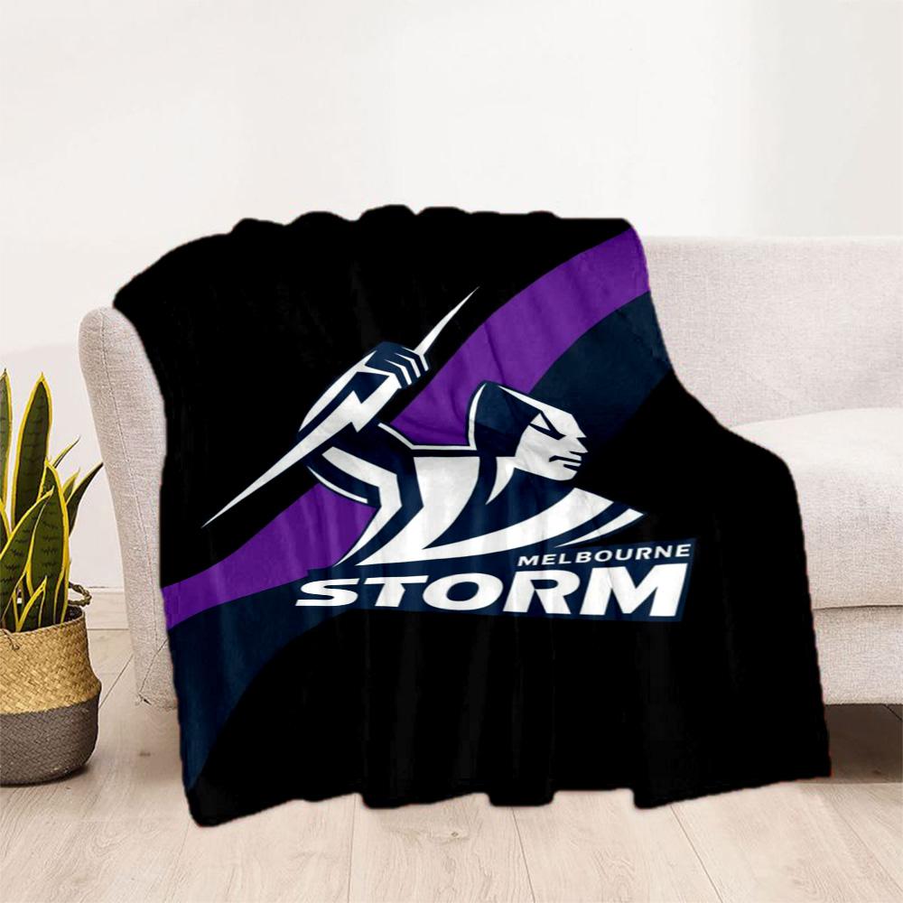 Melbourne Storm Team Logo blankets Suitable for sofas, travel, living rooms also a good gift for friends and family Suitable for all seasons.