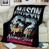 1PC Custom Name Ice Cream Neon" Flannel Blanket Versatile,all-season Throw Suitable for the Living Room,bedroom,camping,travel,and Gift