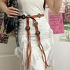 Vintage Coin Braided Sash Belt Boho Tassel Waistband Western Knotted Dress Girdle For Women Decoration