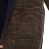 CAST:LISA wool blend check Long coat S Brown Women Used