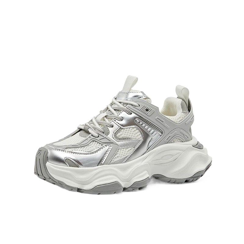 Популярные кроссовки на толстой подошве для увеличения роста, женские, ins tide, 2025, весна-осень, новые, сетчатые, дышащие, повседневные спортивные туфли