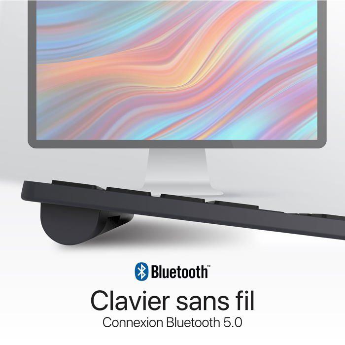 Clavier sans fil - T'nB - iClick - Rechargeable - Ergonomique - Ultra fin