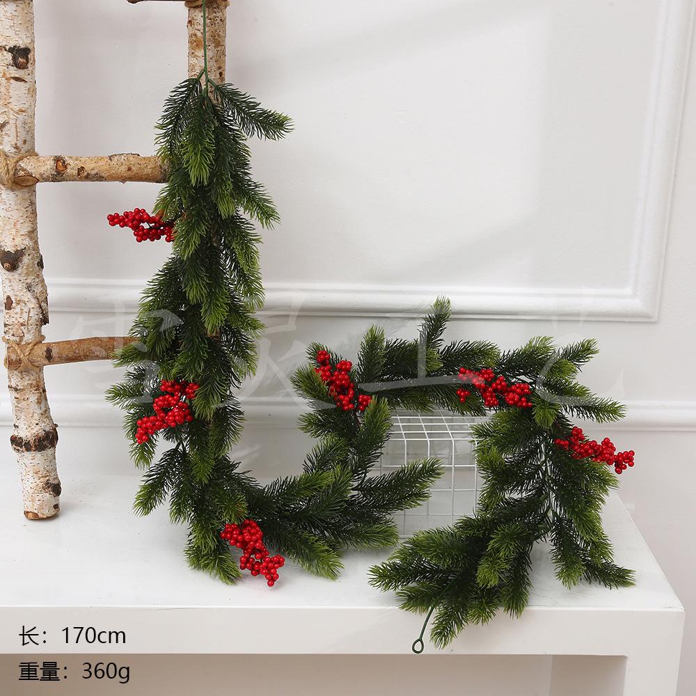 Christmas Decoration, Red Cedar Vine, 170cm, Vine, Christmas Decoration Wreath, Holiday Door Hanging, Door Decoration