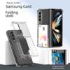 Чехол-держатель для карточек с защитой от падения для Samsung Galaxy Z Fold 6, прозрачный ТПУ, подходит для Fold 5, складная конструкция.