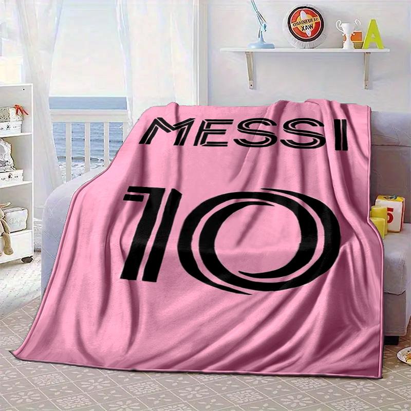 Messi's Pink  Portable Blanket/Soft Blanket Bedding Blanket Suitable for Travel Camping Living Rooms Offices Sofas Fan Gifts