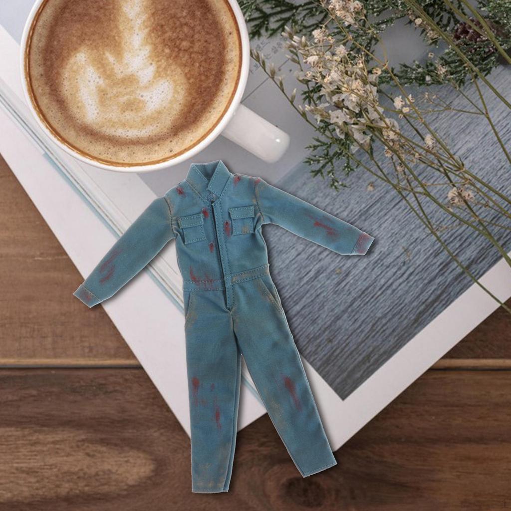 1/12 Scale Male Doll Outfit Jumpsuit for Action Figures and Collectibles