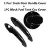Gloss Black/Carbon Fiber 1Pc Fuel Tank Cap Cover For BMW Mini Gen 2 R56 & 2 Pcs Door Handle Cover For MINI Cooper S R50 R53 R56